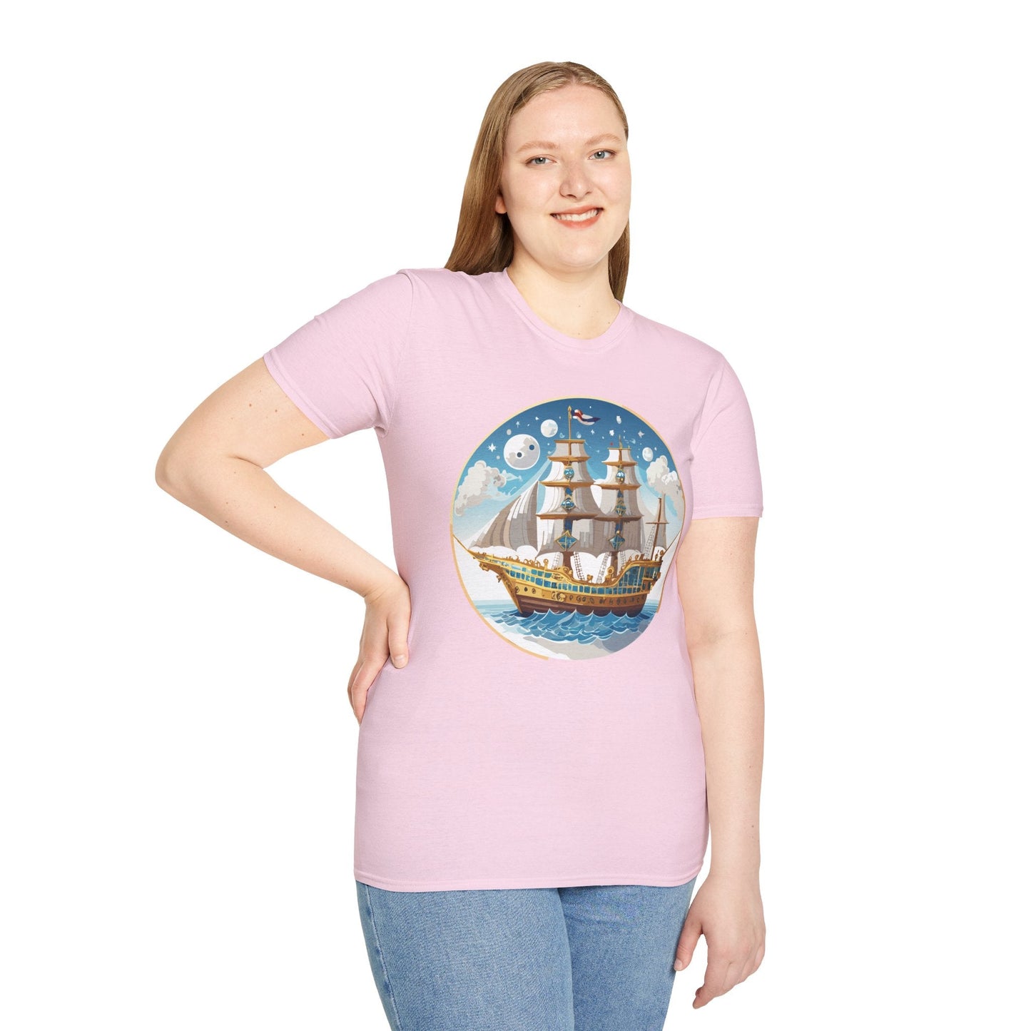 Ship T Shirts Frigate T Shirts Vessel Tee Shirt Unisex Softstyle 100 Percent Ring Spun Cotton Tee