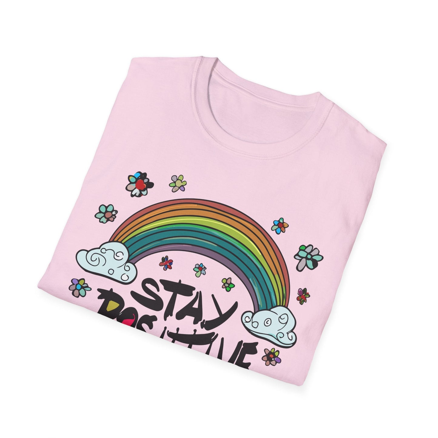Positive Slogan T Shirt Unisex Softstyle Tee With Positive Words And Good Quotes Gildan 64000