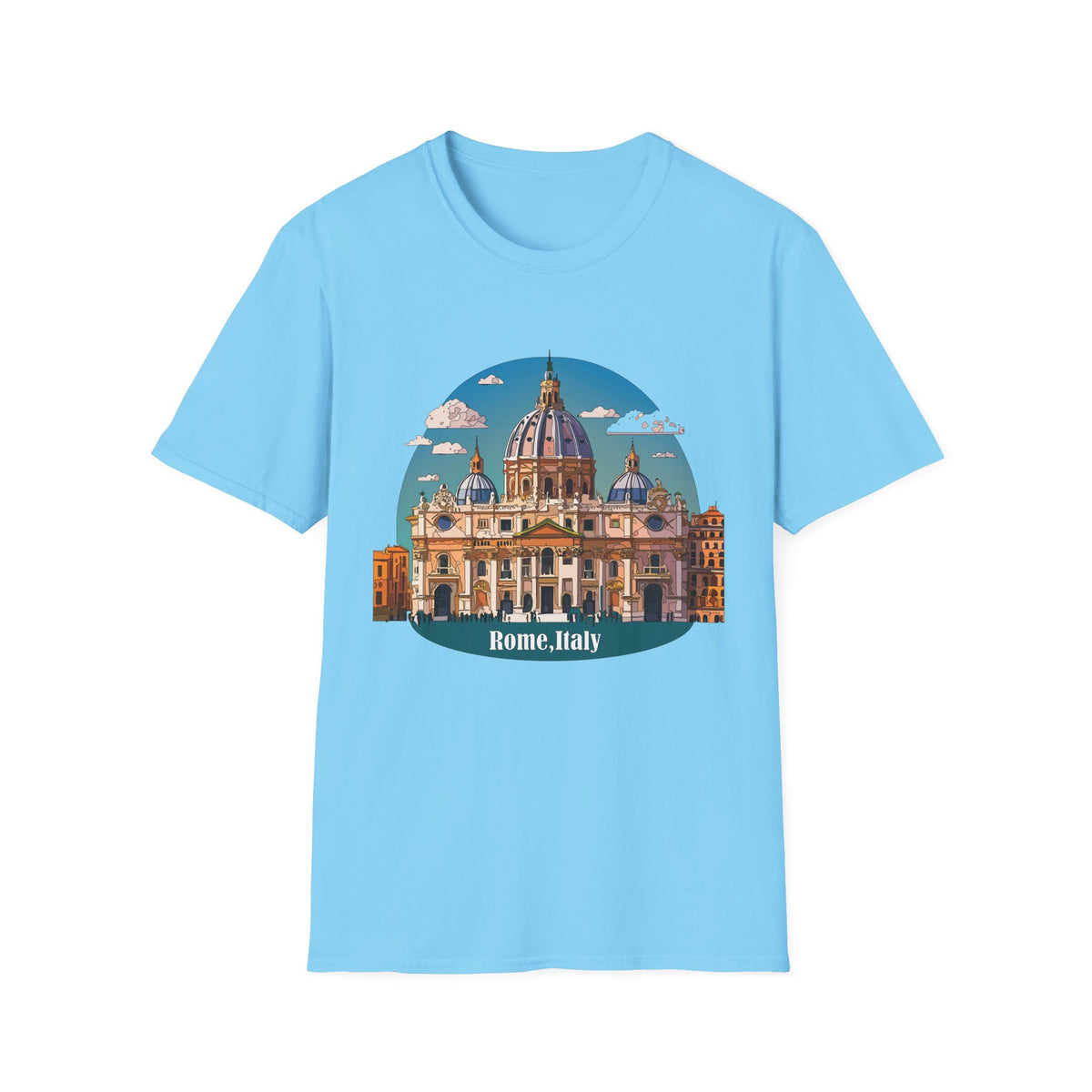 St. Peter's Basilica Illustration T-Shirt | Rome Italy Travel Tee