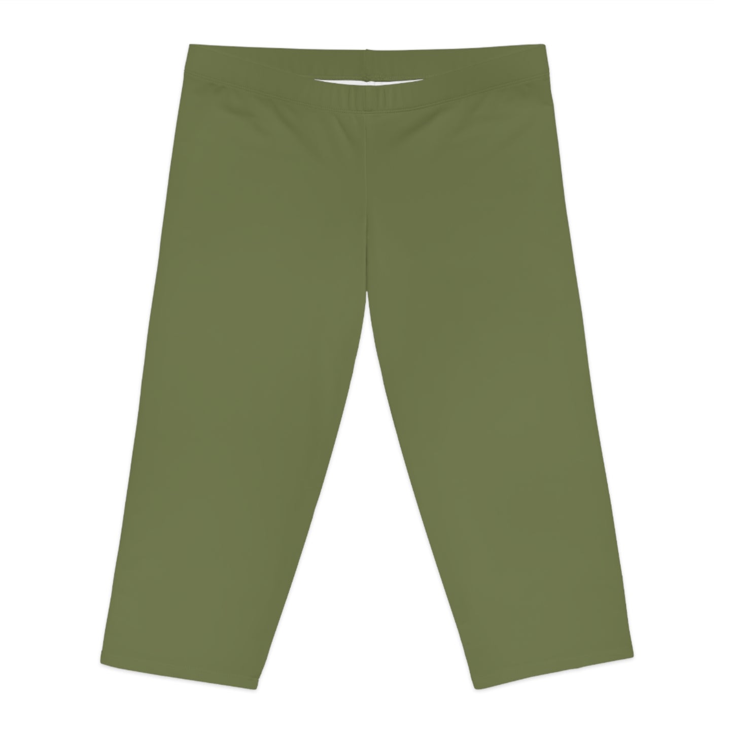 Green Color Capri Leggings, Green Capri Leggings 10