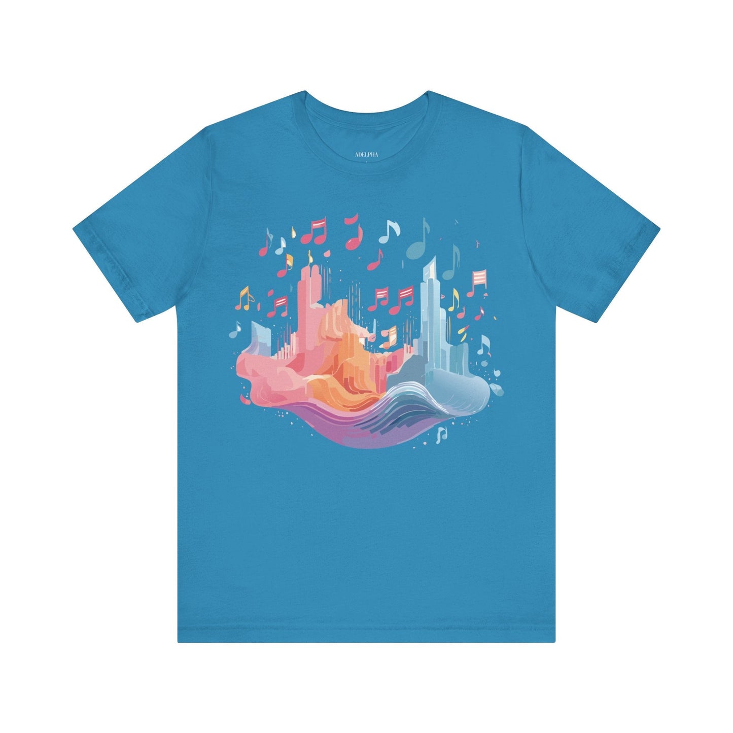 Music Graphic Unisex 100 Cotton Vintage Art with Musical Elements Tee 23