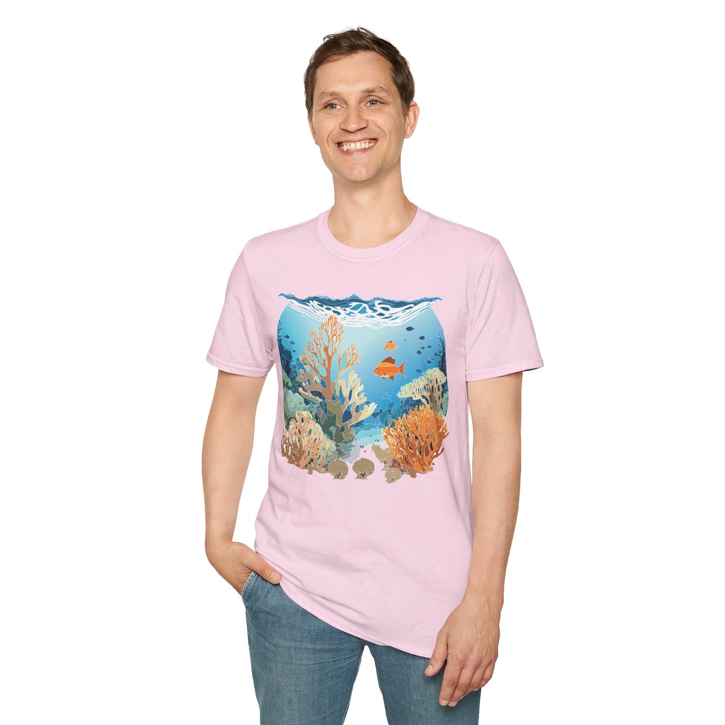 Ocean Graphic Unisex Softstyle Cotton Tee 1