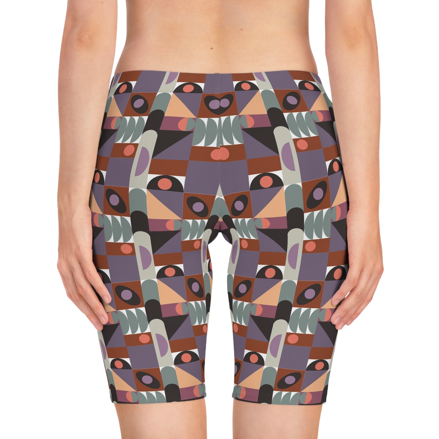 Abstract Biker Shorts