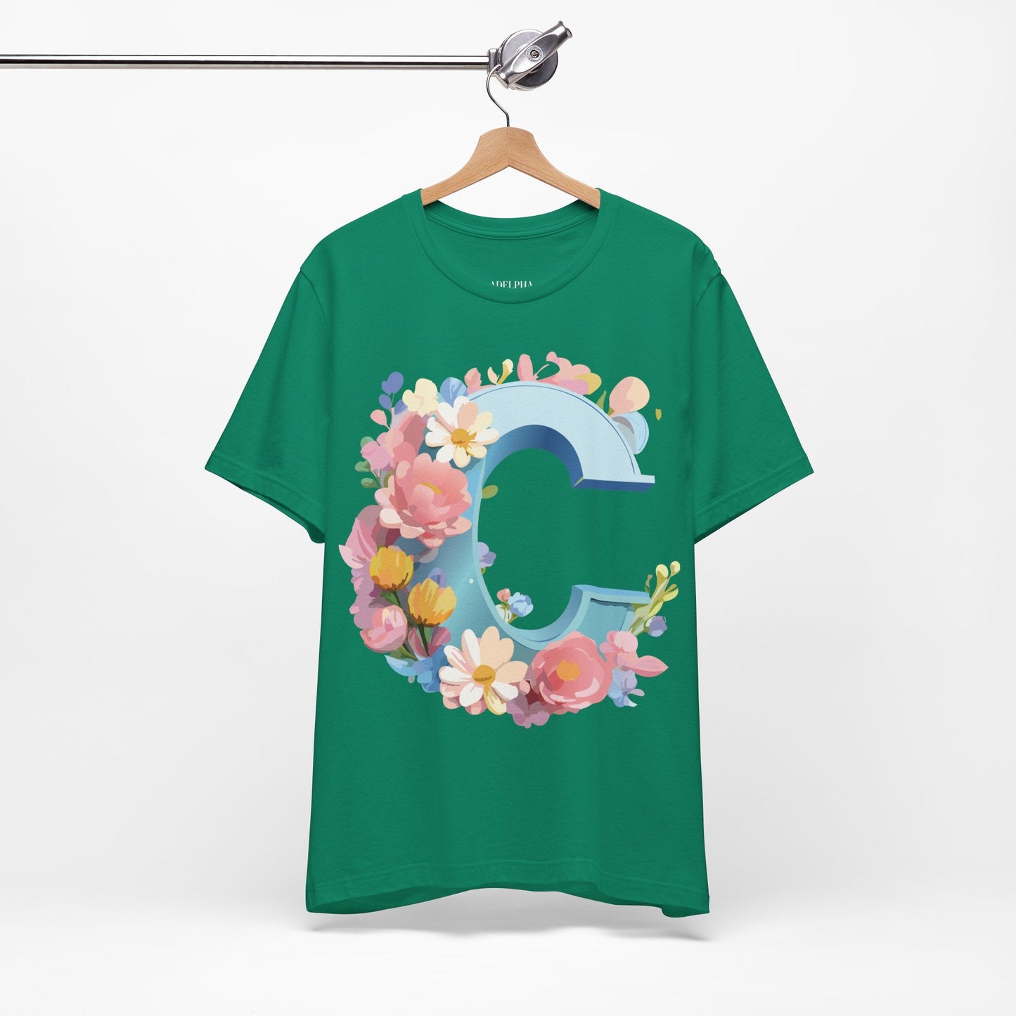 Letter C Graphic Tee Unisex Jersey Short Sleeve Premium Adelpha Artwork Vintage Inspired Casual Wear
