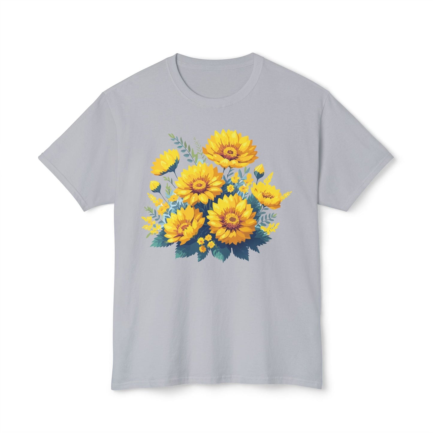 Floral T Shirt Vintage Flowers Unisex Art Print Tee 100 Percent Cotton Made In USA Floral Design
