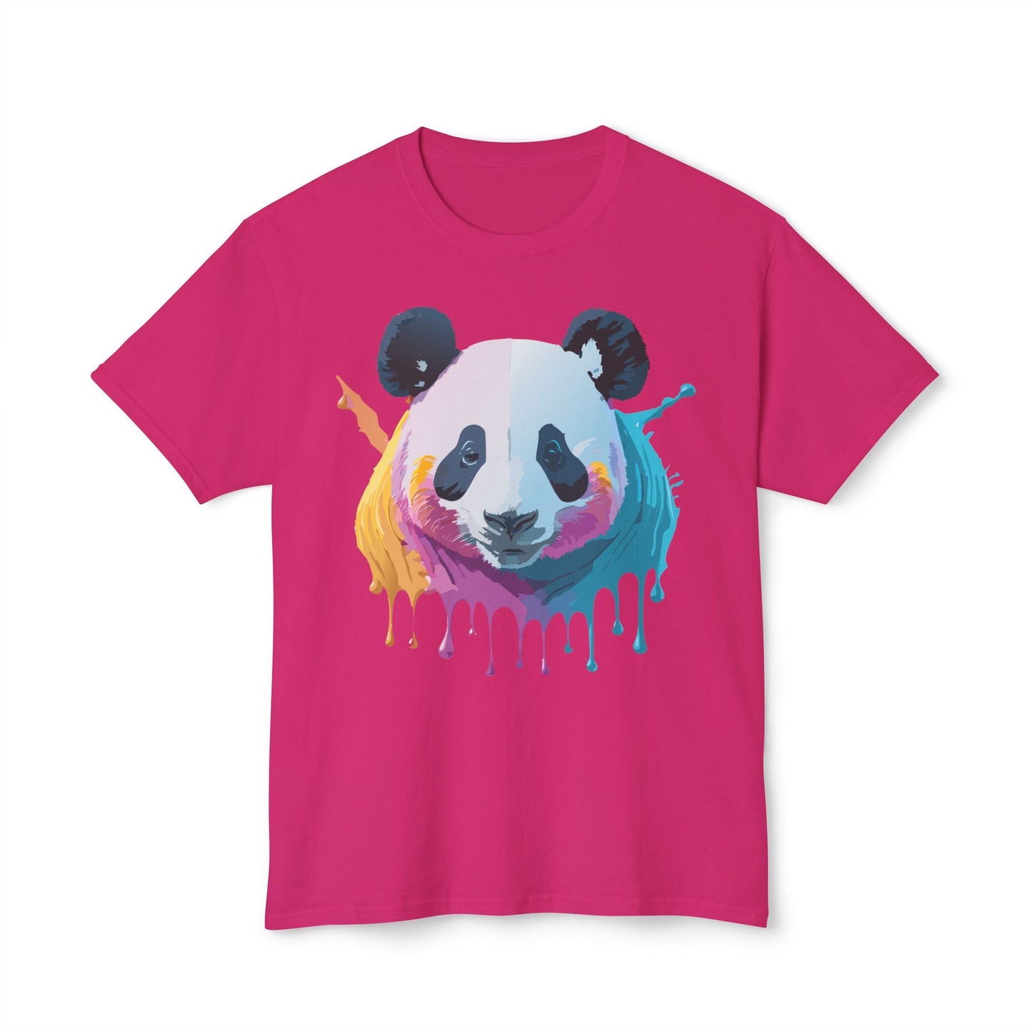 Unisex Panda Art Tee With Floral Print Premium Vintage Style HD Cotton Shirt Comfortable
