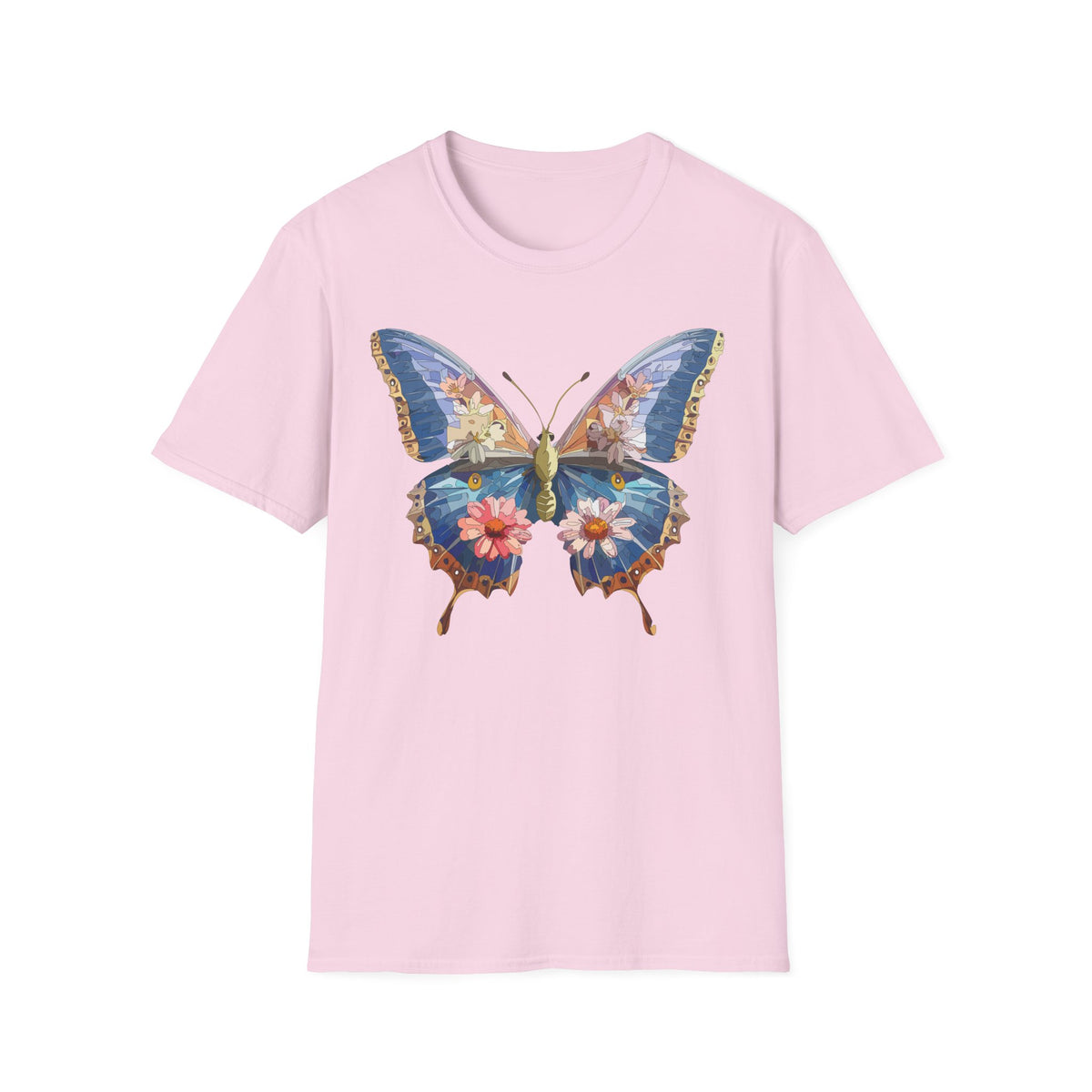 Floral Watercolor Butterfly Graphic Tee Unisex 100 Cotton Gildan T-Shirt