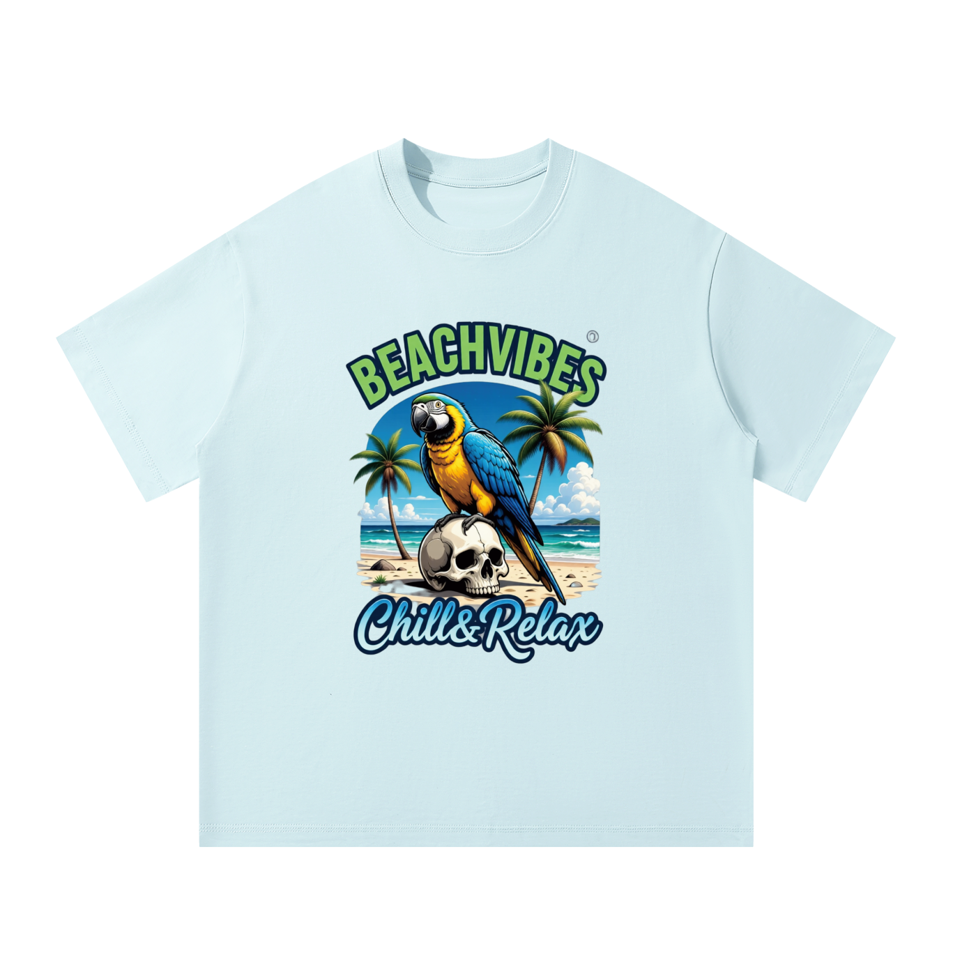 Parrot Beach Unisex Oversized 100 Cotton T-Shirt