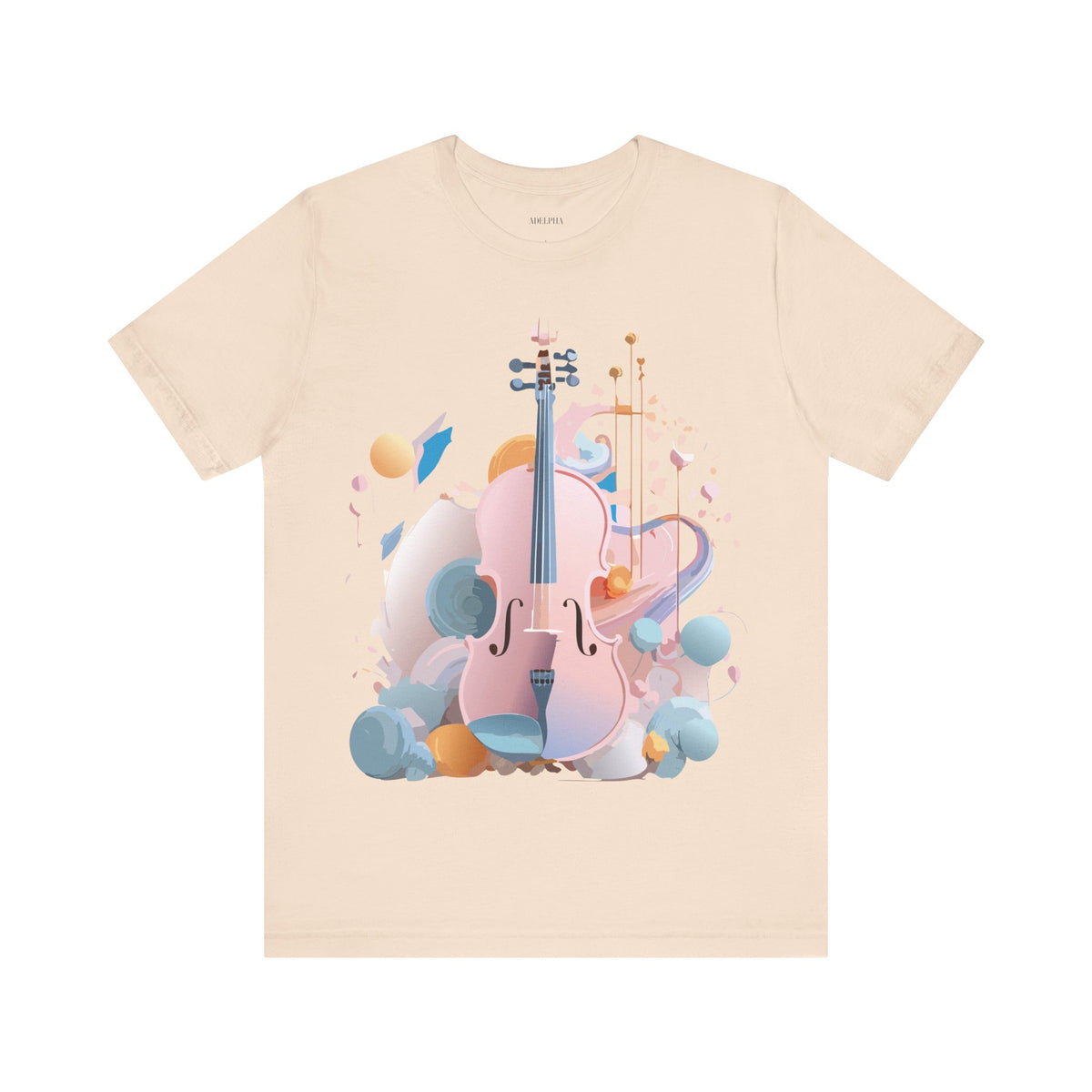 Music Graphic Unisex Cotton Bella+Canvas Tee with Art Design m127