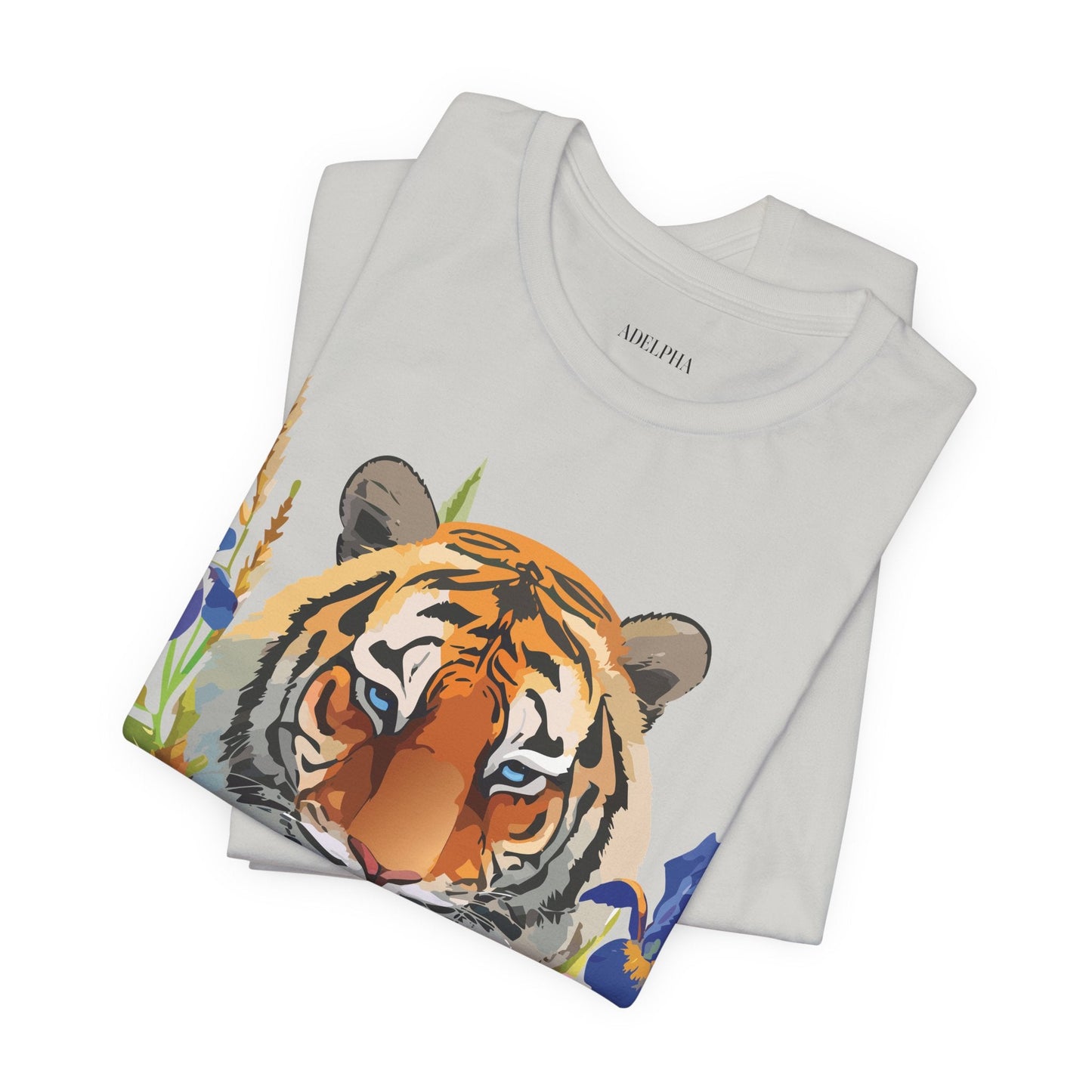 Tiger Graphic Tee Unisex Short Sleeve Tee With Vintage Inspired Artwork By Adelpha