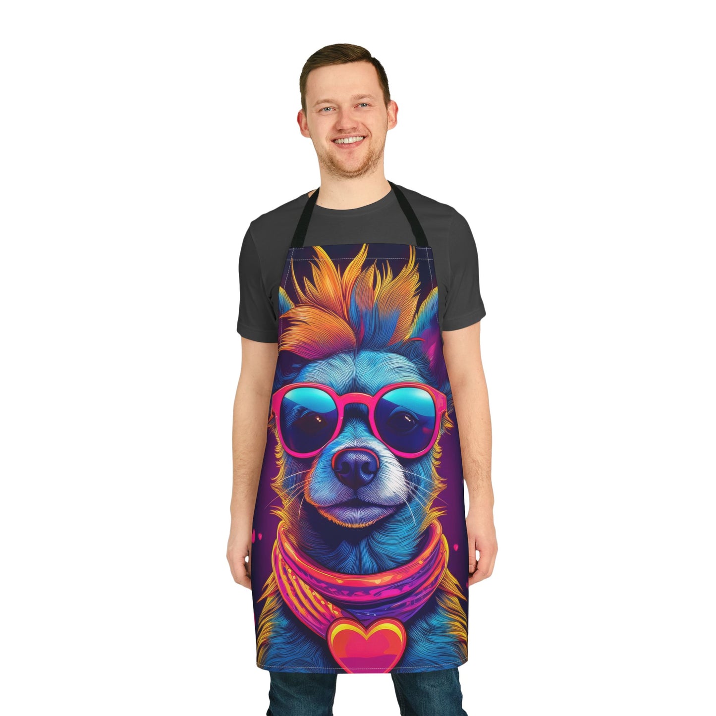 Dog 100% Polyester Stain-resistant 31.5 x 25.6 | Art Print Canvas Apron 2