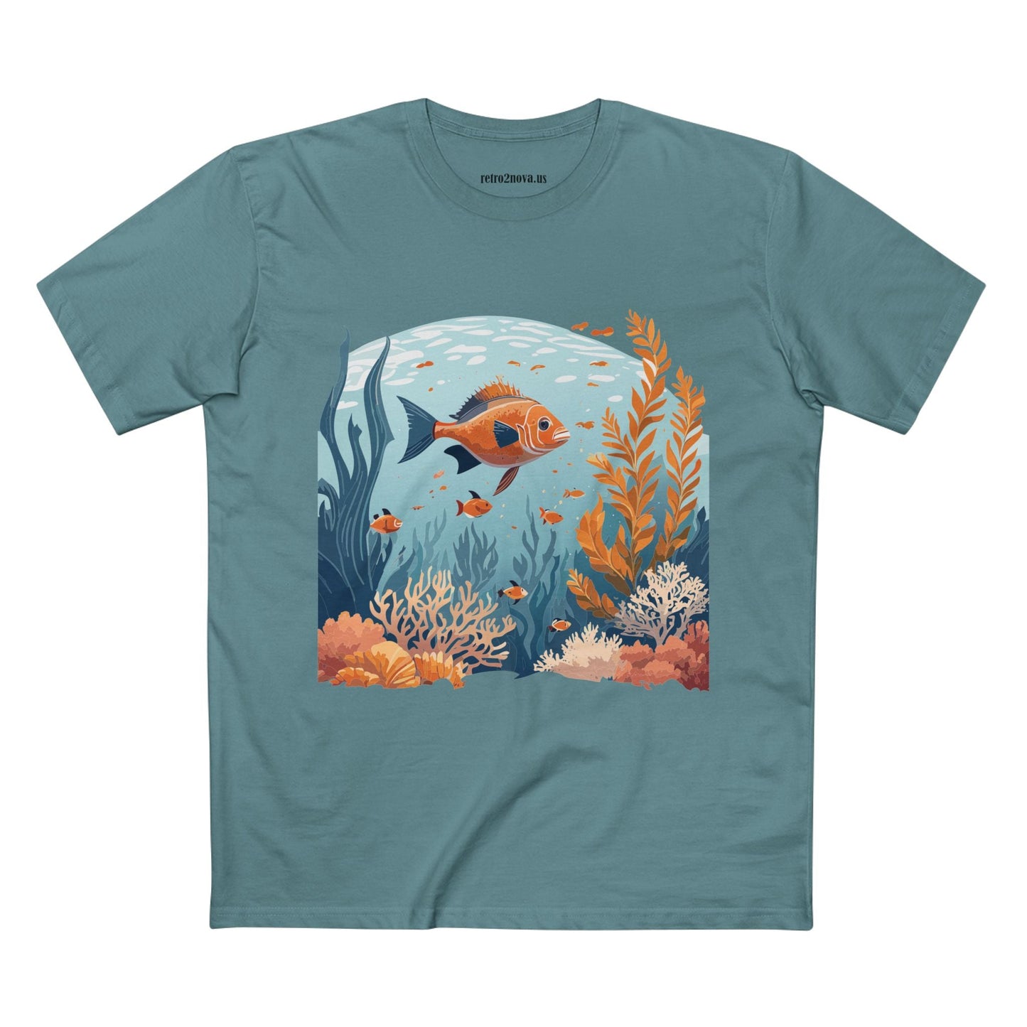 Ocean Shirt Ocean Pacific Premium Cotton Tee With Original Art Design From Retro2Nova Art Collection