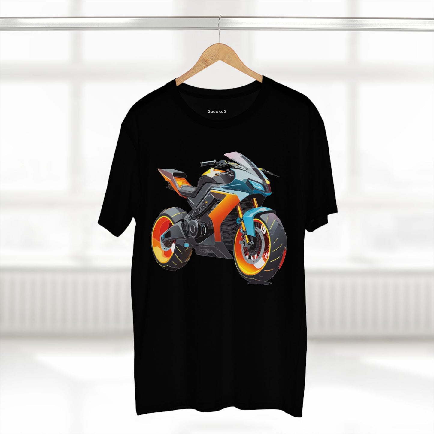 Moto Bike Graphic Unisex 100 Cotton Staple Tee 29