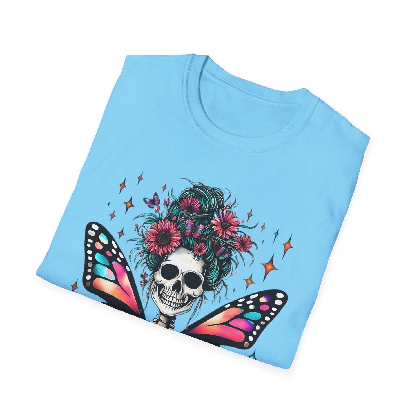 Unisex Skull Graphic Tee Shirt Short Sleeve Skeleton Gildan Softstyle 64000 100 Ring Spun Cotton
