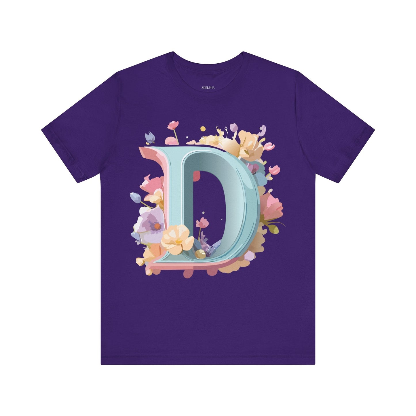 Letter D Graphic Tee Unisex Jersey Short Sleeve By Adelpha Vintage Inspired Artwork