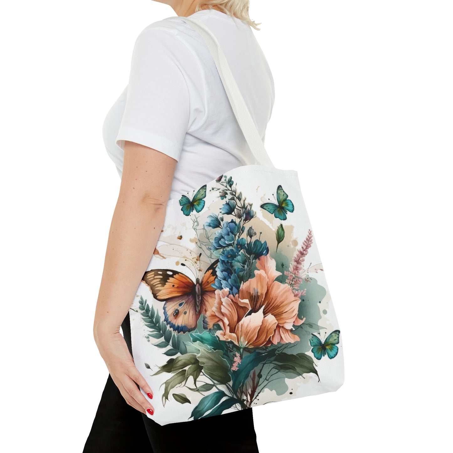 Canvas Bag with Butterfly Prints