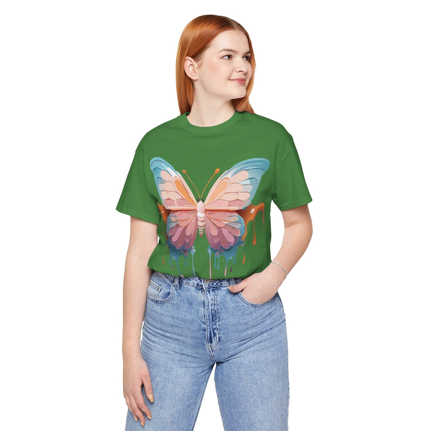 Butterfly Graphic Unisex 100 Cotton Lightweight Vintage Design Jersey Tee 86