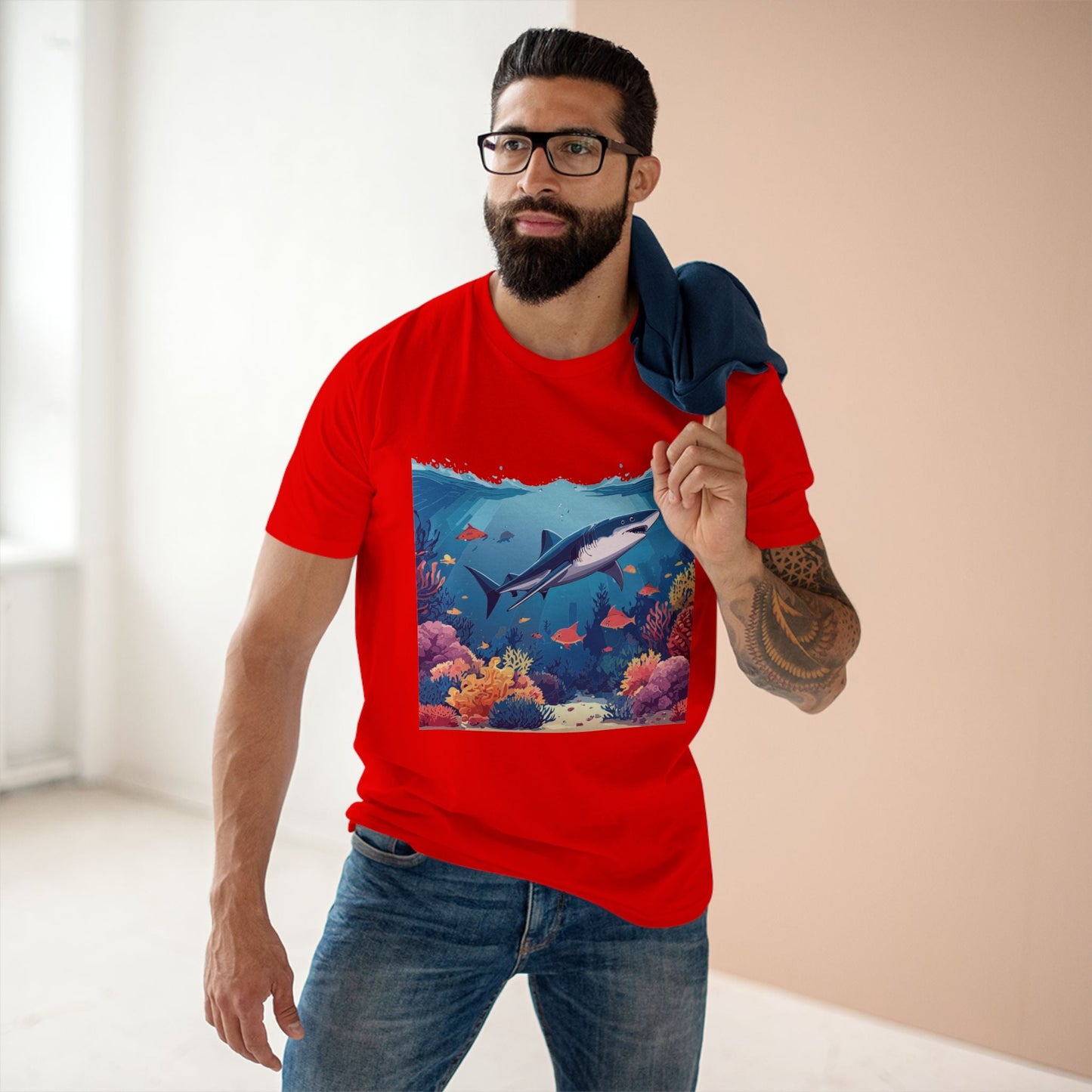 Ocean Pacific Unisex Premium Cotton Tee With Original Art Design From Retro2Nova Art Collection