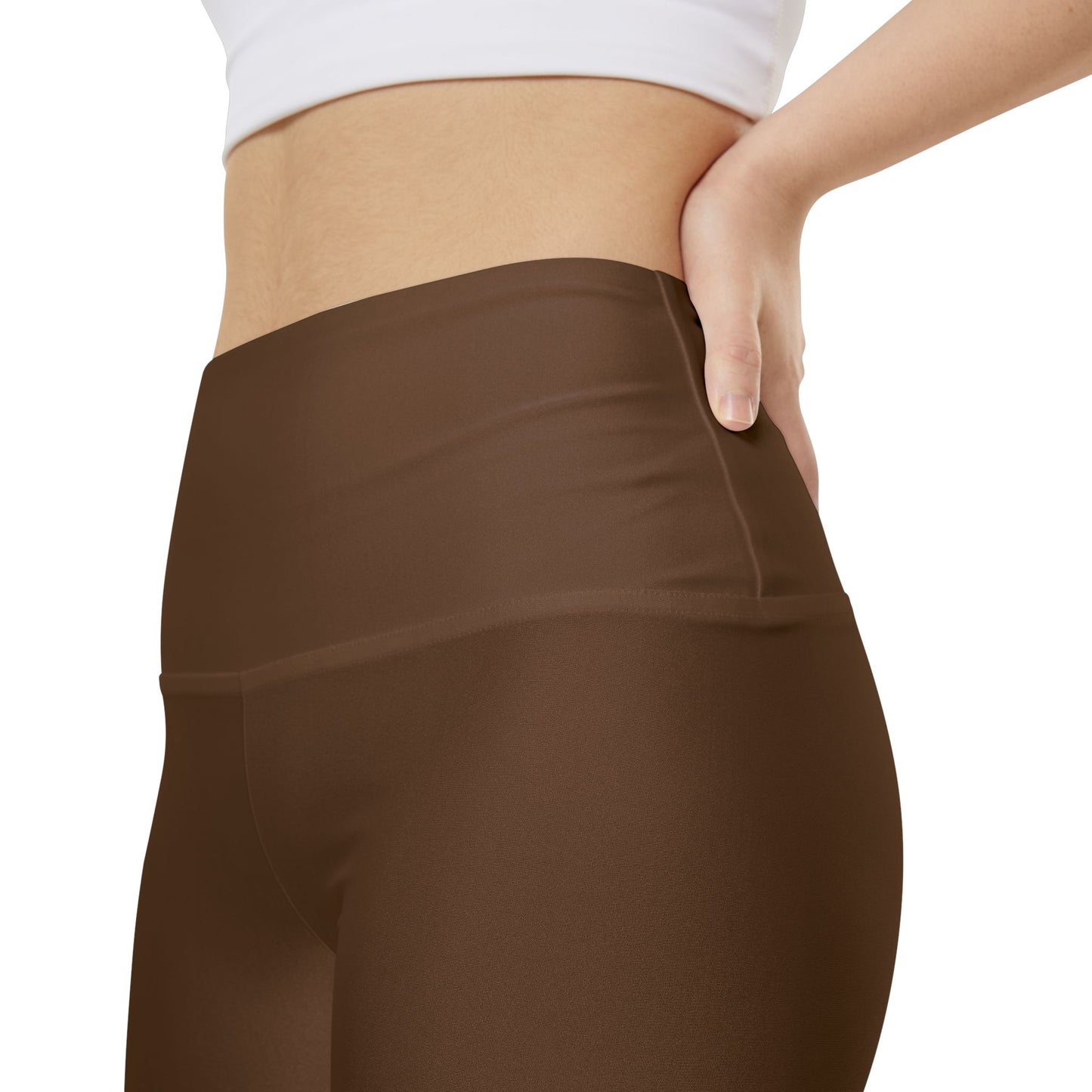 Brown Bark Brown Women’s Workout Shorts — High-Waist Athletic Biker Shorts