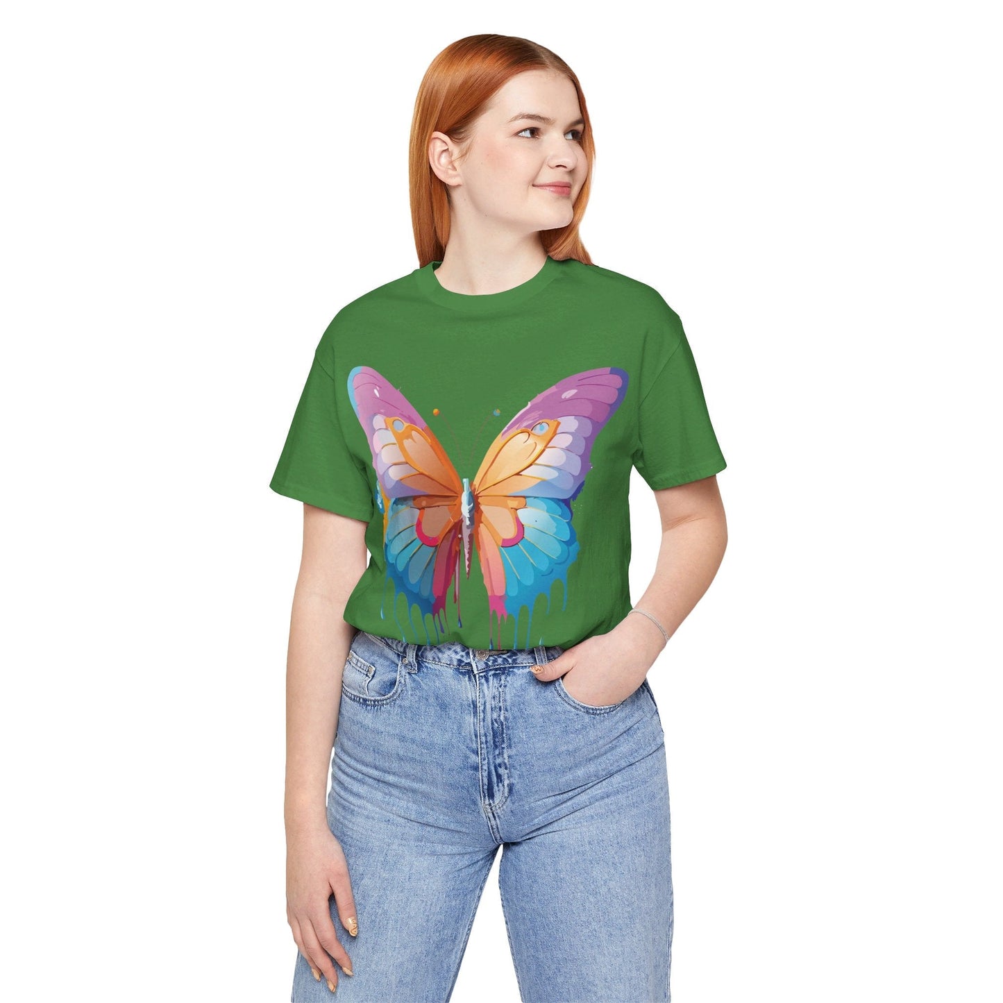 Butterfly Graphic Unisex 100 Cotton Lightweight Vintage Design Jersey Tee 90
