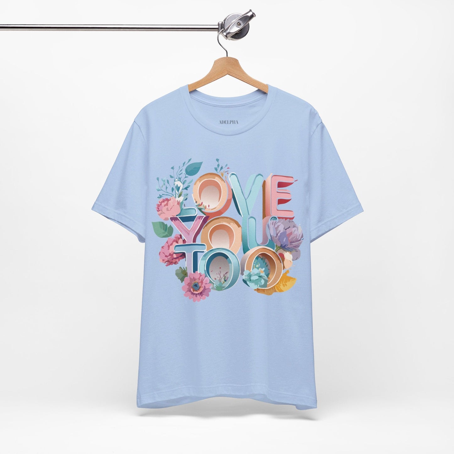Valentine Day Graphic Unisex 100 Cotton Vintage Artwork with Love and Flower Design Tee 39