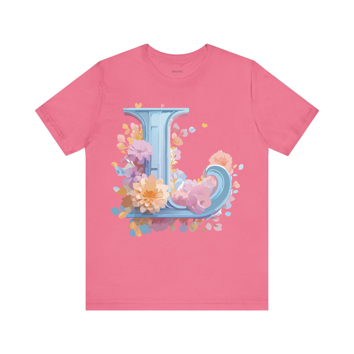 Letter L Graphic Unisex Cotton Bella+Canvas Tee with Art Letter Design