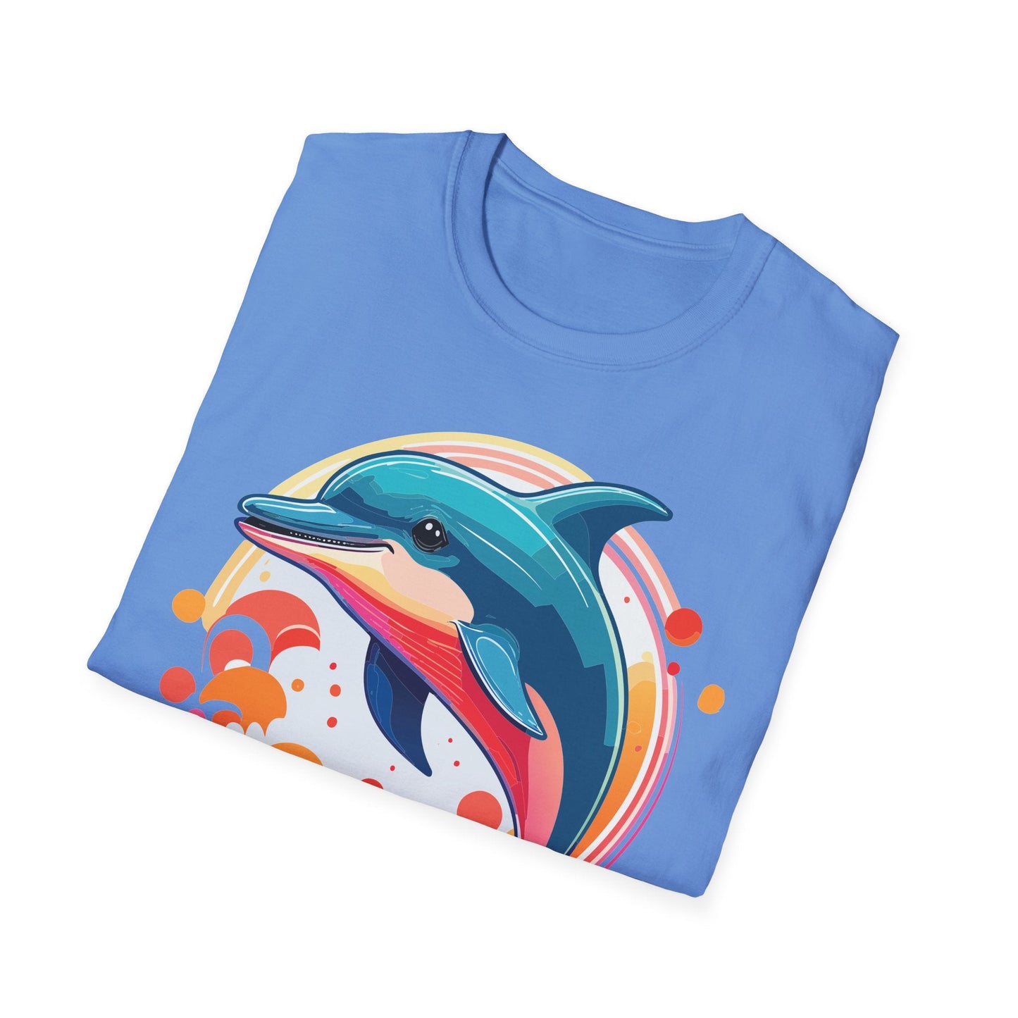 Dolphin Shirt Unisex Softstyle Tee Short Sleeve 100 Percent Ring Spun Cotton Gildan 64000