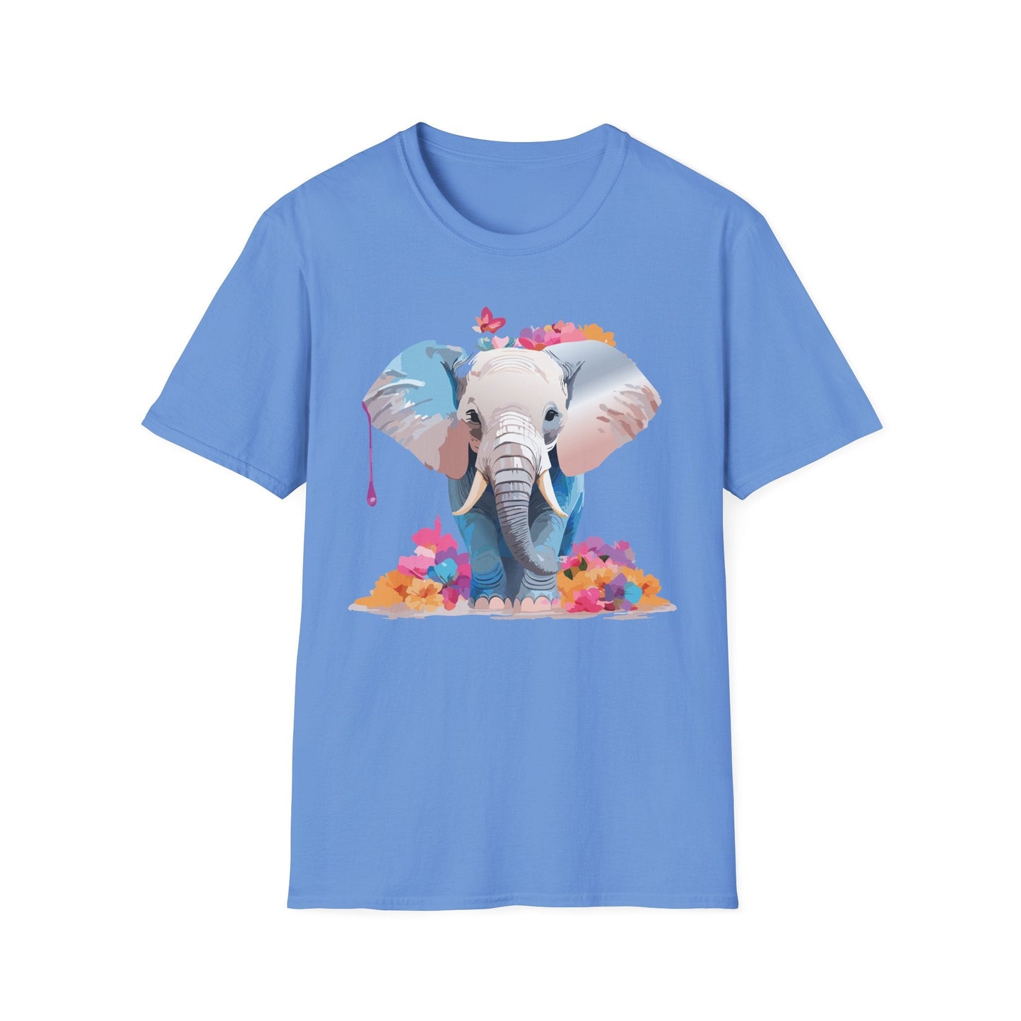 Elephant T Shirt Unisex Softstyle 64000 Graphic Elephant Illustration Animal Tee For Everyday Wear