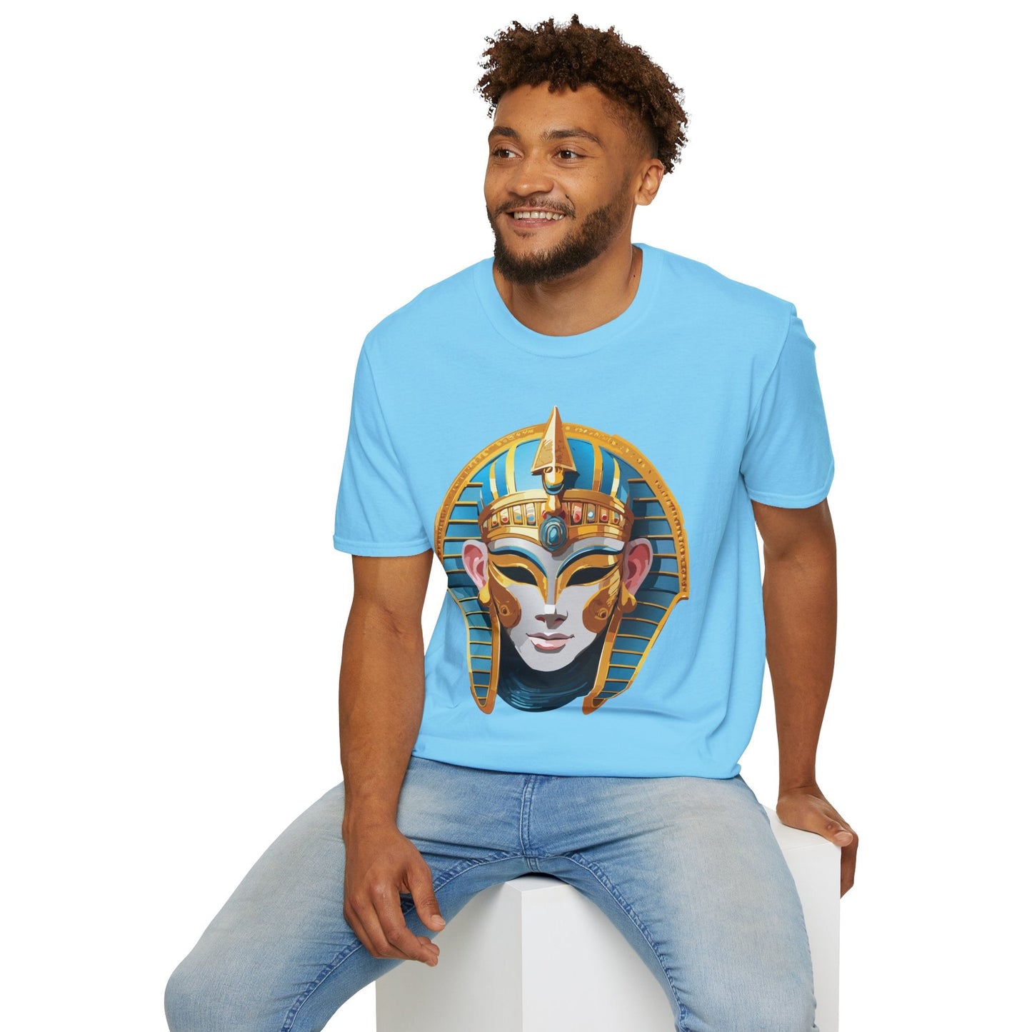 Mask Design Tee Shirt For Unisex Comfort Gildan Softstyle 64000 Ring Spun Cotton
