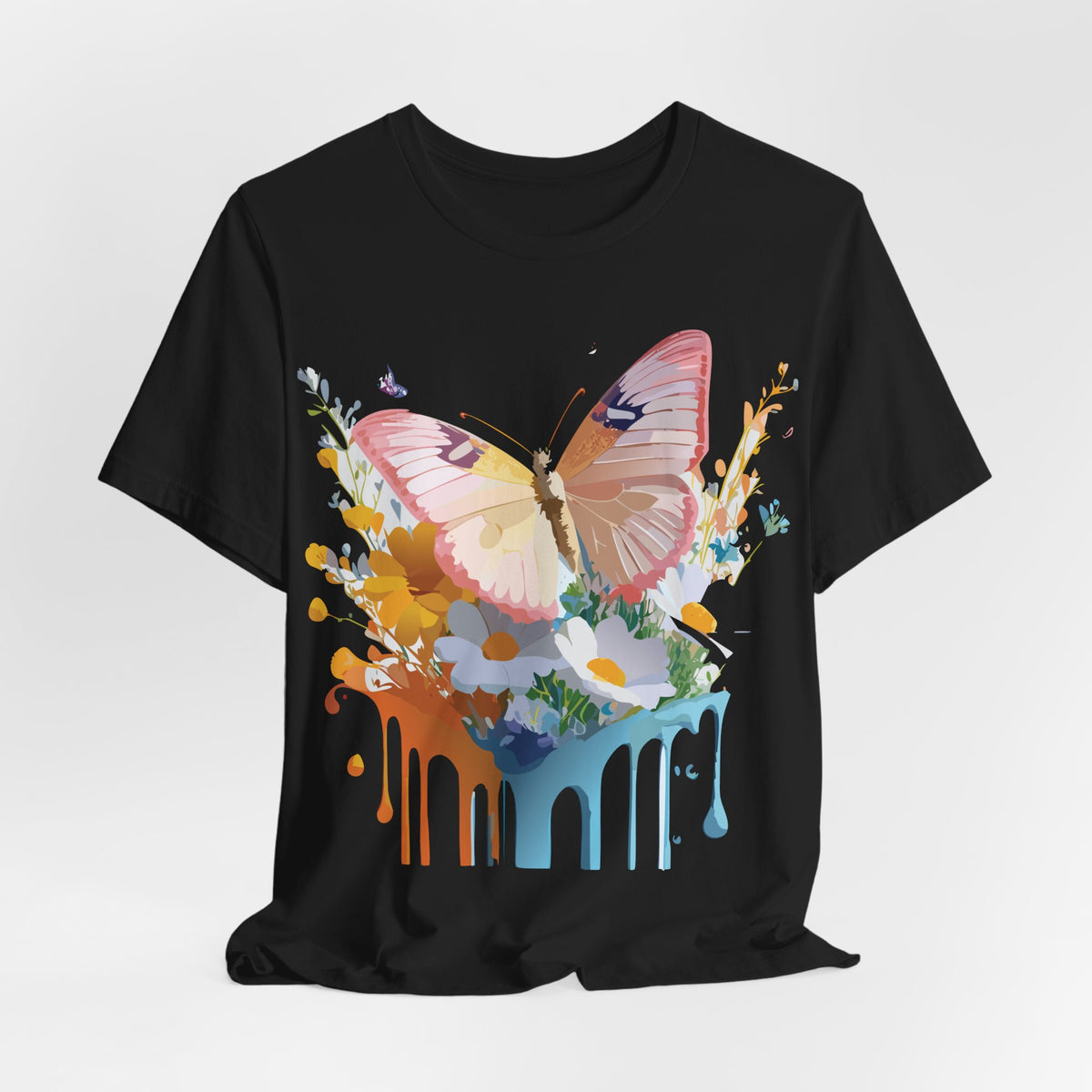 Butterfly Graphic Unisex Cotton Bella+Canvas Tee with Art Design n80