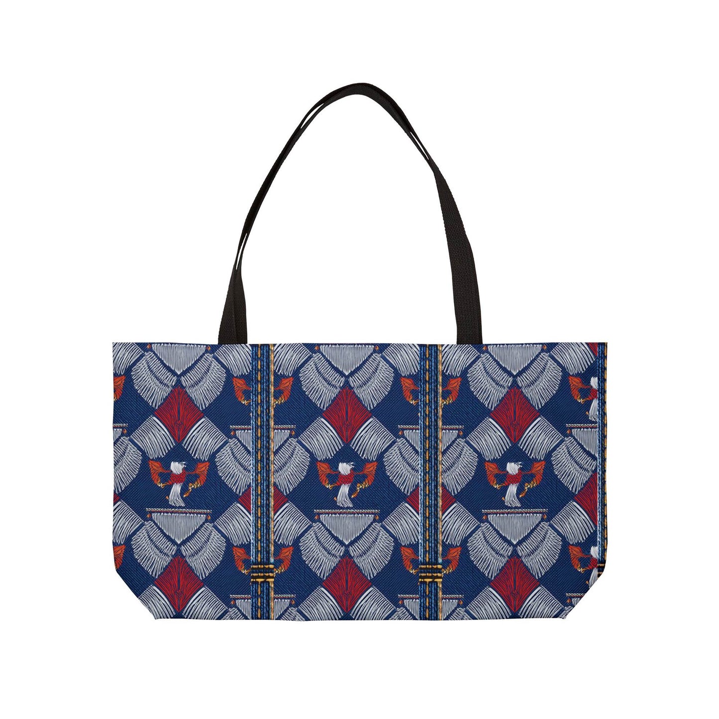 US Eagle Denim Color Imitation Print Unisex  Yoga Bag   Spun Poly 24x13 Canvas Bag 56