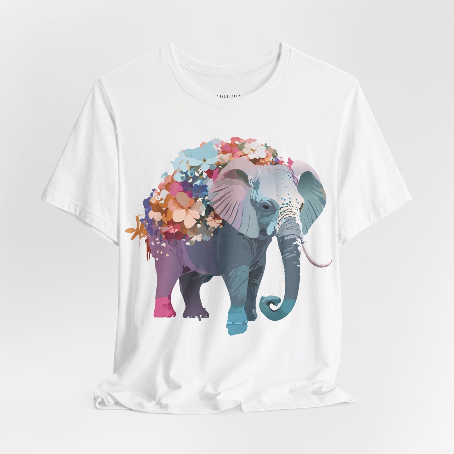Adelpha Elephant Graphic Tee Unisex Short Sleeve Vintage Inspired Art Design Collection