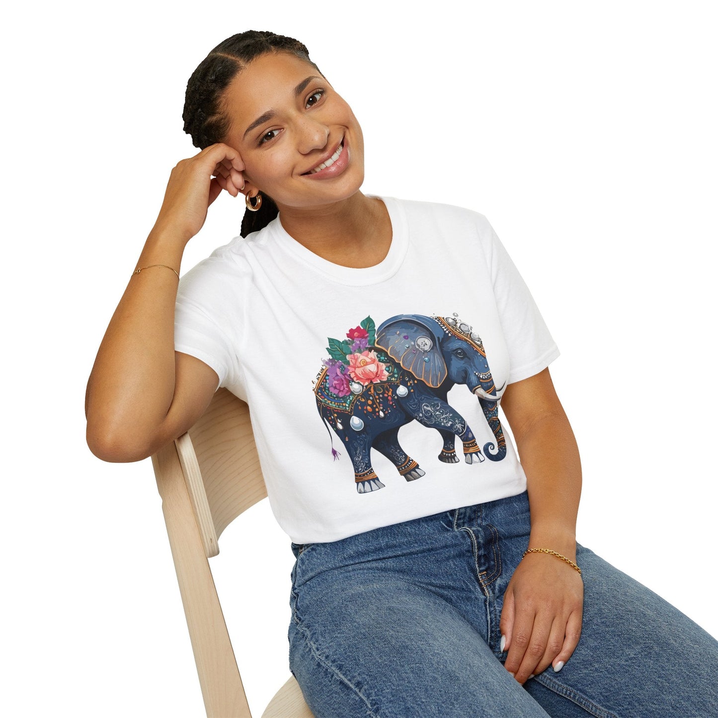 Elephant T Shirt Unisex Softstyle Tee Gildan 64000 100 Percent Cotton Comfort Everyday