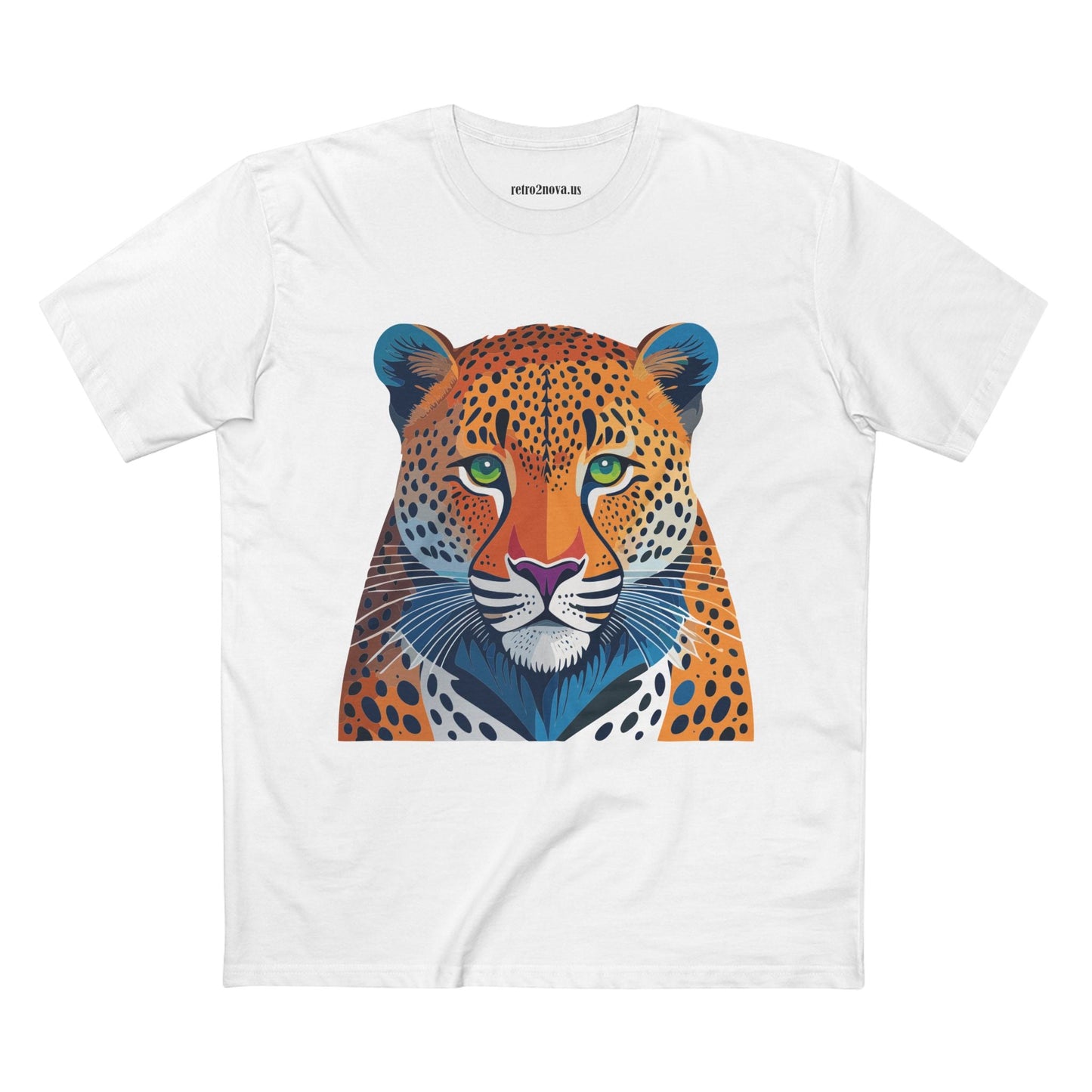 Unisex Cheetah Shirt Premium Cotton Tee With Original Art Design From Retro2Nova Art Collection For Everyday Comfort