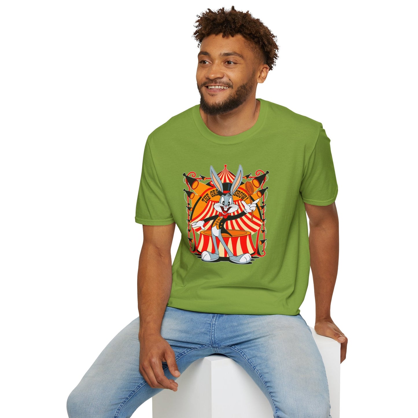 Bugs Bunny Unisex Shirt Gildan Softstyle Tee Cartoon Graphic Design 100 Percent Cotton