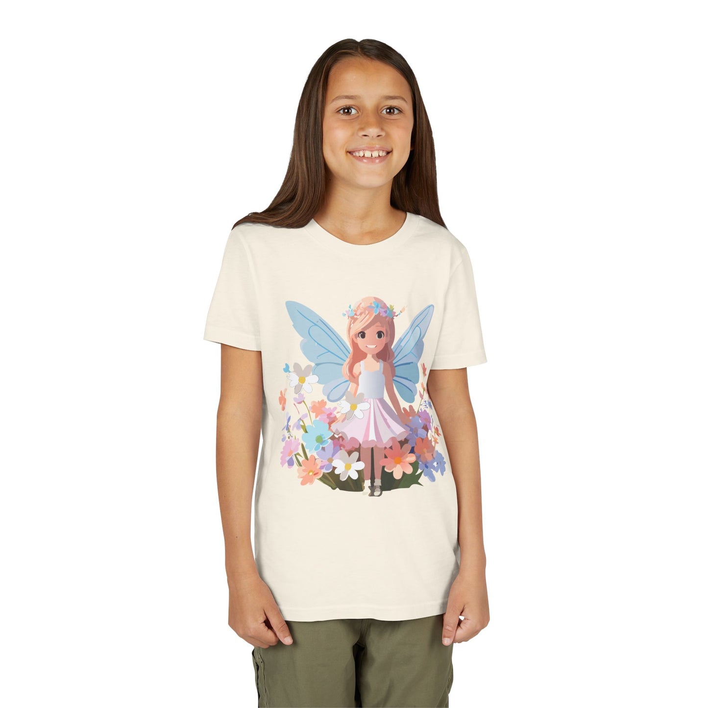 Enchanting Fairy Floral Youth Short Sleeve Tee - Perfect for Spring Celebrations (9-14)