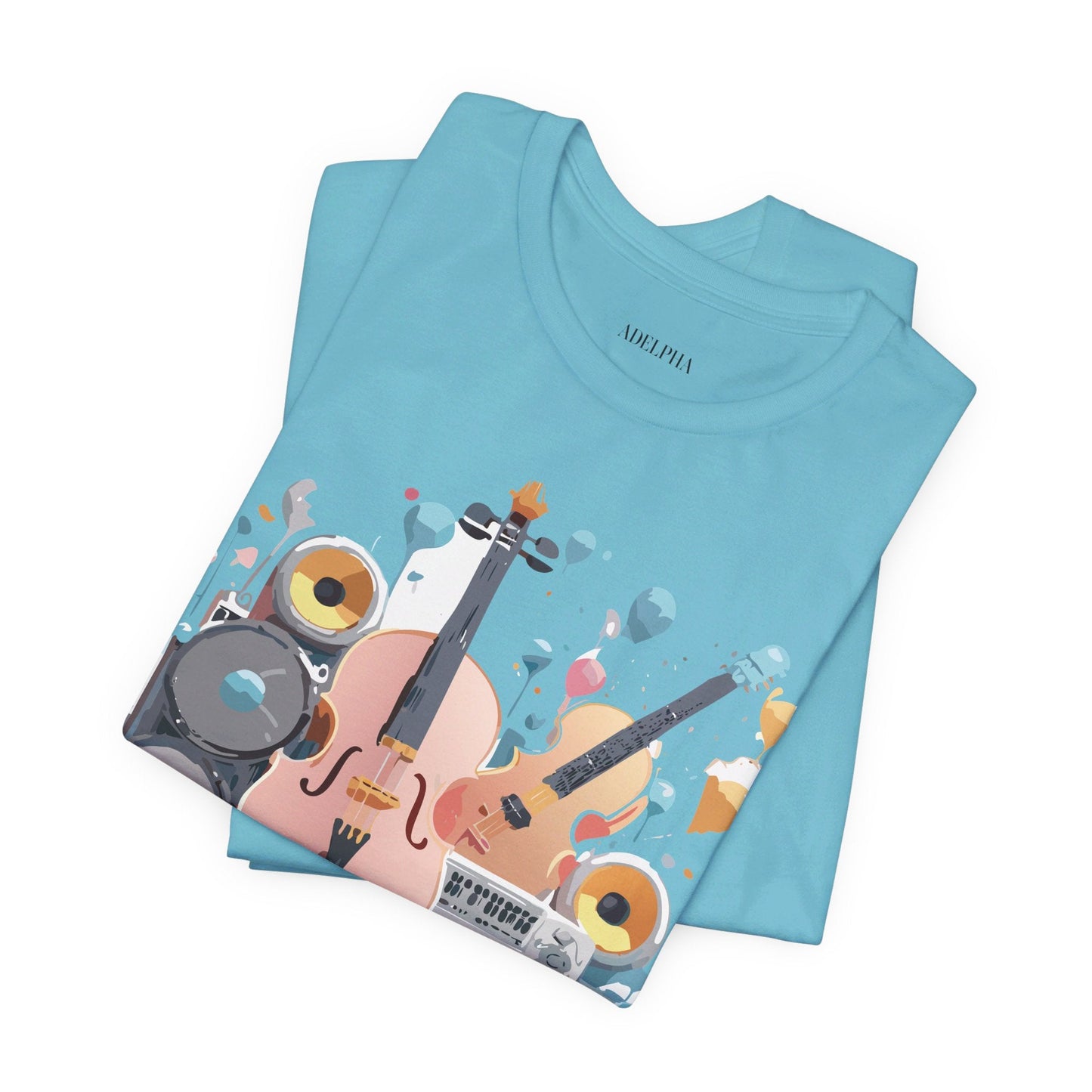 Adelpha Vintage Inspired Music Graphic T Shirt Unisex Jersey Short Sleeve Tee Artwork