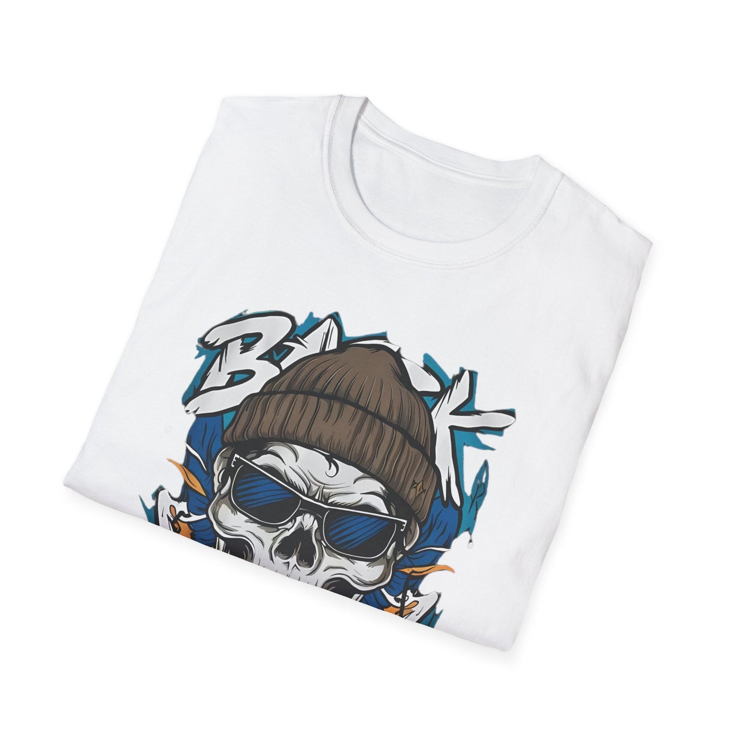 Gildan Softstyle Skull Tee Shirt Unisex Skeleton Design 100 Percent Cotton Graphic Tee