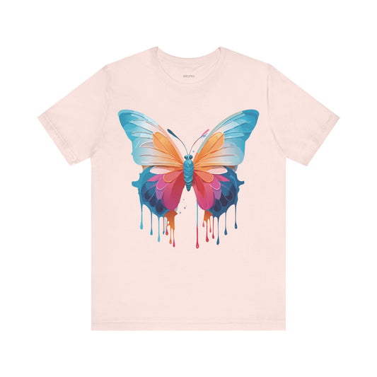 Butterfly Graphic Unisex Cotton Bella+Canvas Tee with Art Design n01