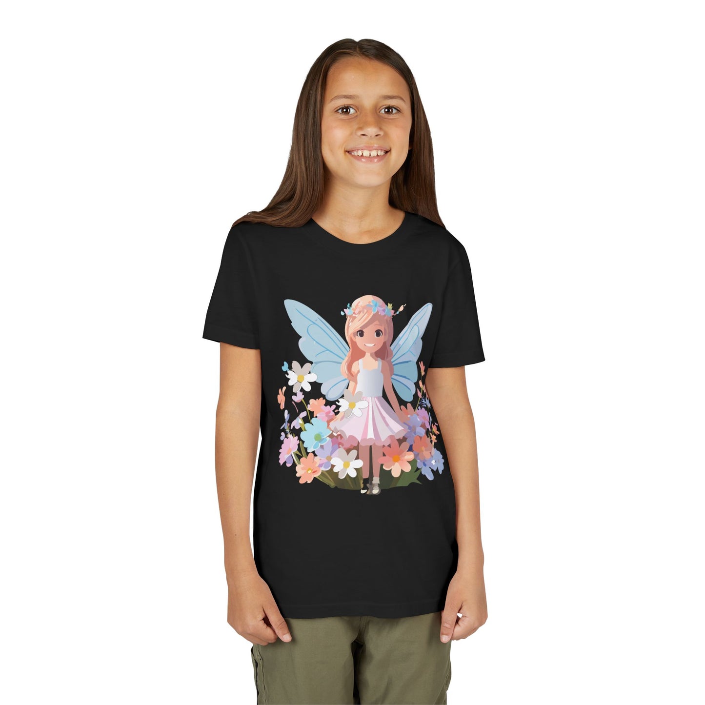 Enchanting Fairy Floral Youth Short Sleeve Tee - Perfect for Spring Celebrations (9-14)