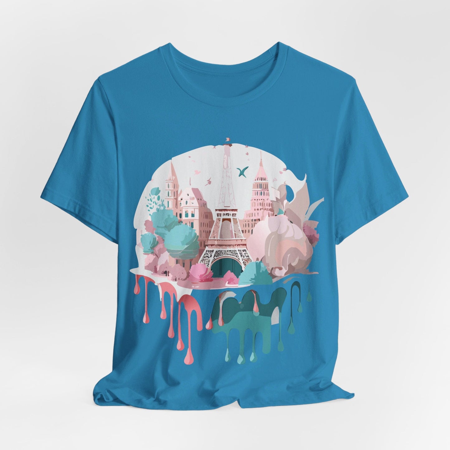 Paris Tourist Shirt Graphic Tee Unisex Jersey Short Sleeve Adelpha Vintage Art Design