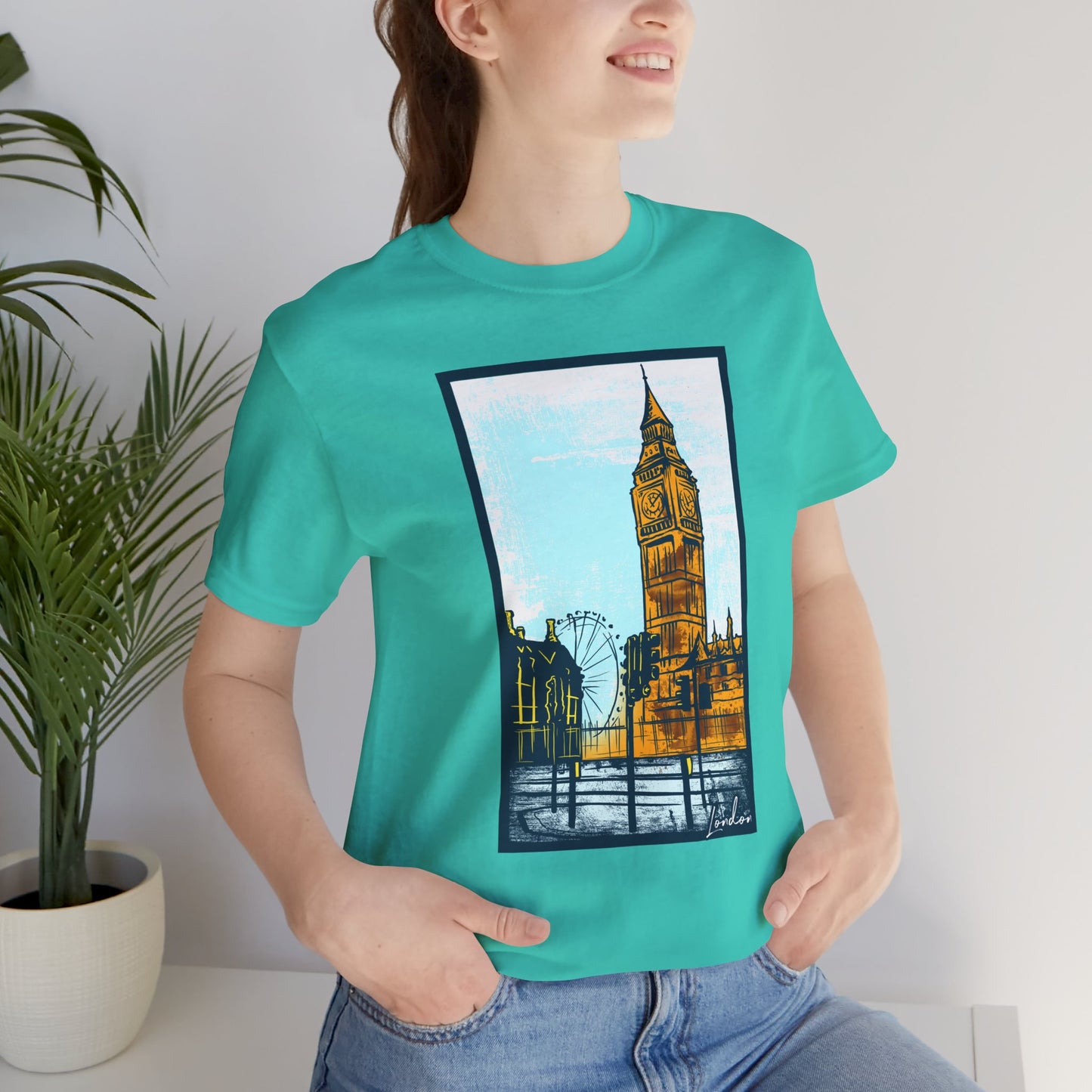 Retro Poster London Graphic Design Tee, London Shirt, Vintage Tees, Art Design T-Shirt, Graphic Tee, Retro Art Shirts