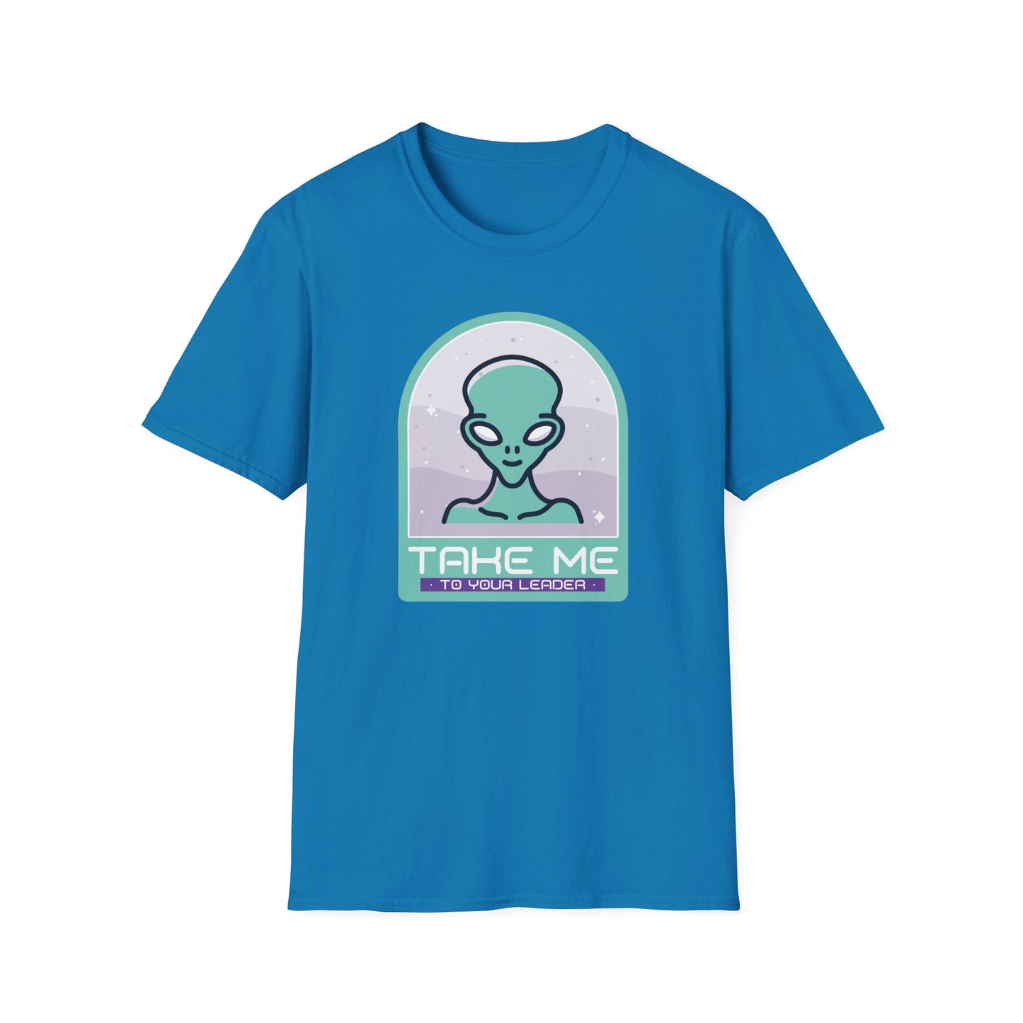 Alien Graphic TShirt  Take Me to Your Leader Retro Space Tee