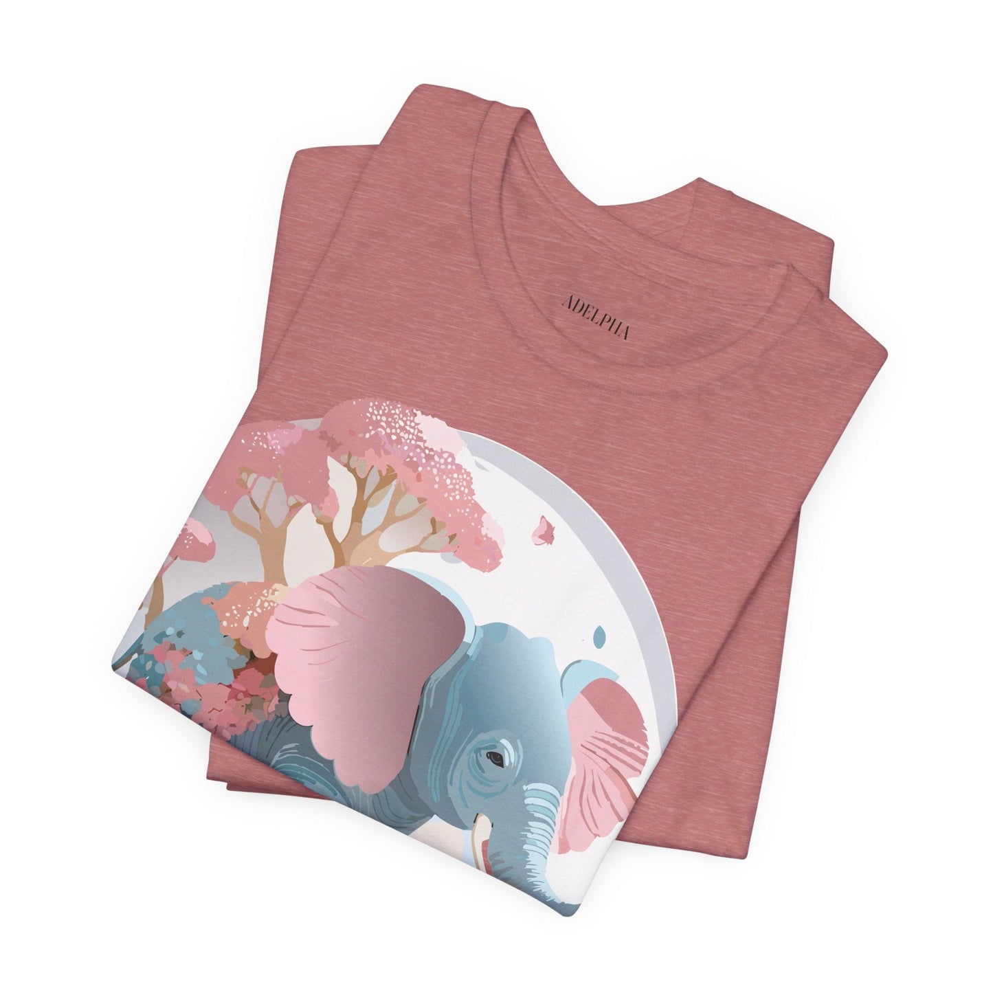 Elephant Graphic Unisex 100 Cotton Jersey Vintage Art Design Tee 17