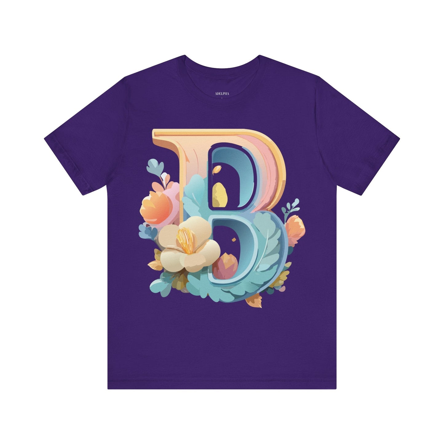 Letter B Graphic Tee Unisex Jersey Short Sleeve With Vintage Inspired Artwork By Adelpha