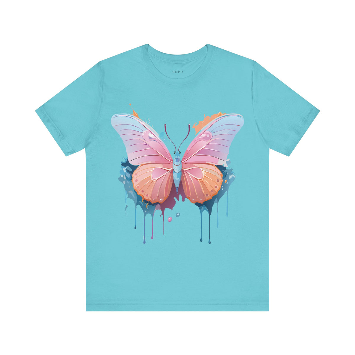 Butterfly Graphic Unisex Cotton Bella+Canvas Tee with Art Design n10