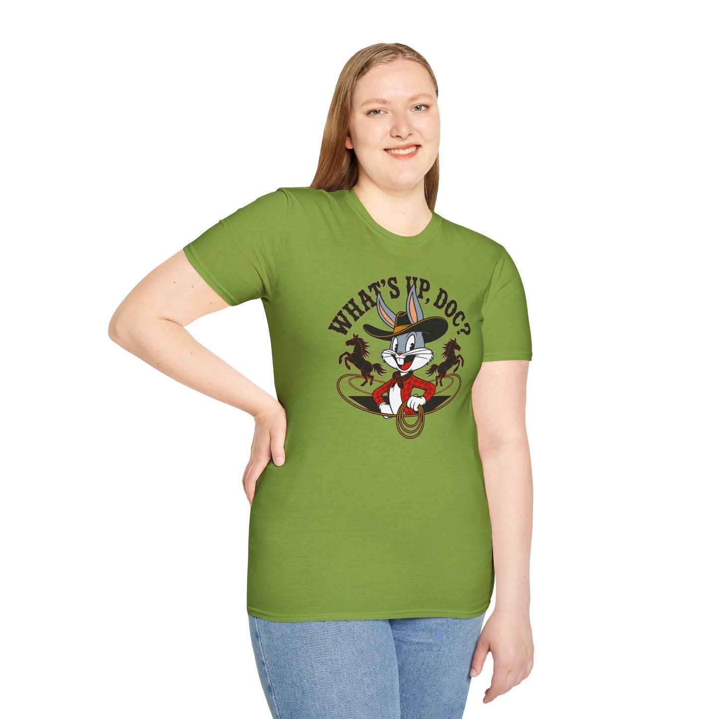 Bugs Bunny Shirt Unisex Cartoon T Shirt With Animation Design Softstyle Gildan 64000