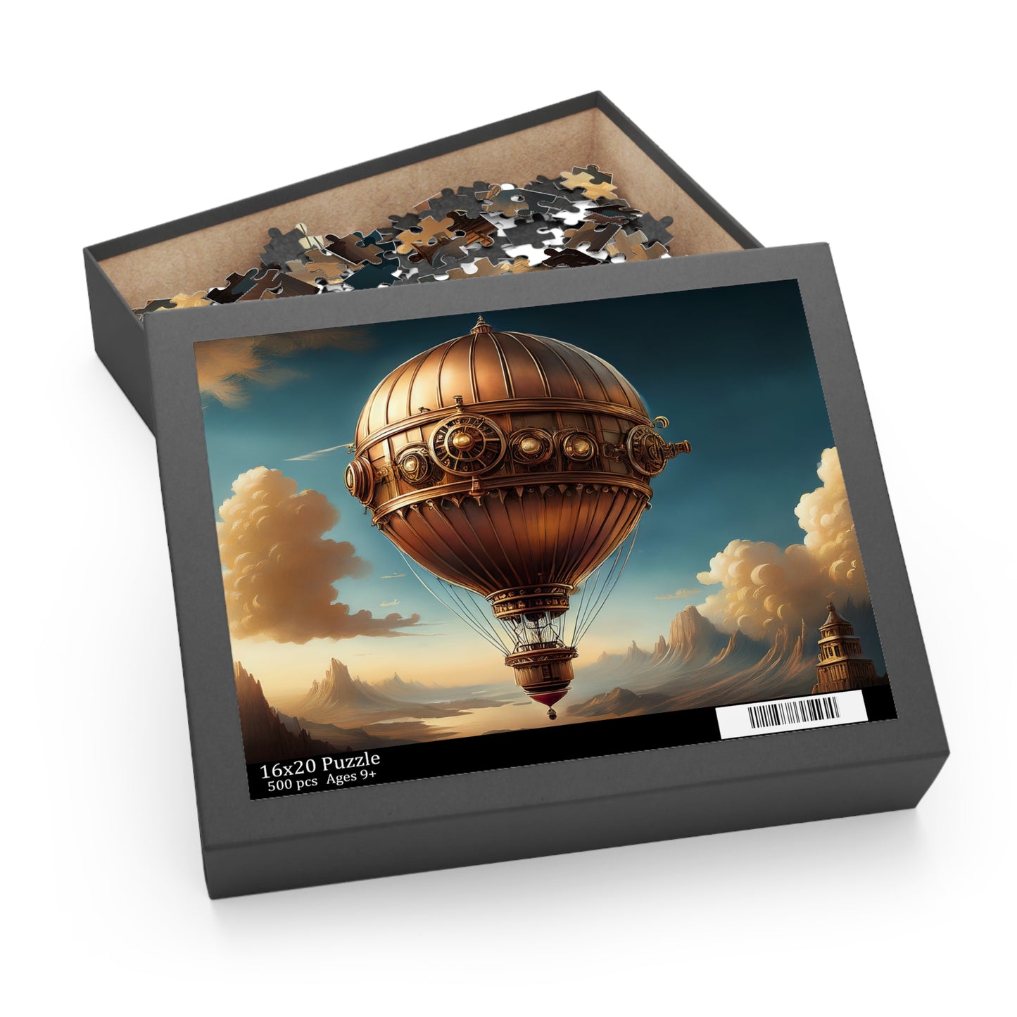 Hot air balloon Puzzle 500-Chipboard Pieces in Box | Kids Puzzles Size: 16" x 20",  Ages 9+ and Family pn50