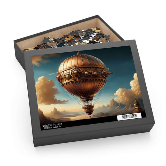 Hot air balloon Puzzle 500-Chipboard Pieces in Box | Kids Puzzles Size: 16" x 20",  Ages 9+ and Family pn50