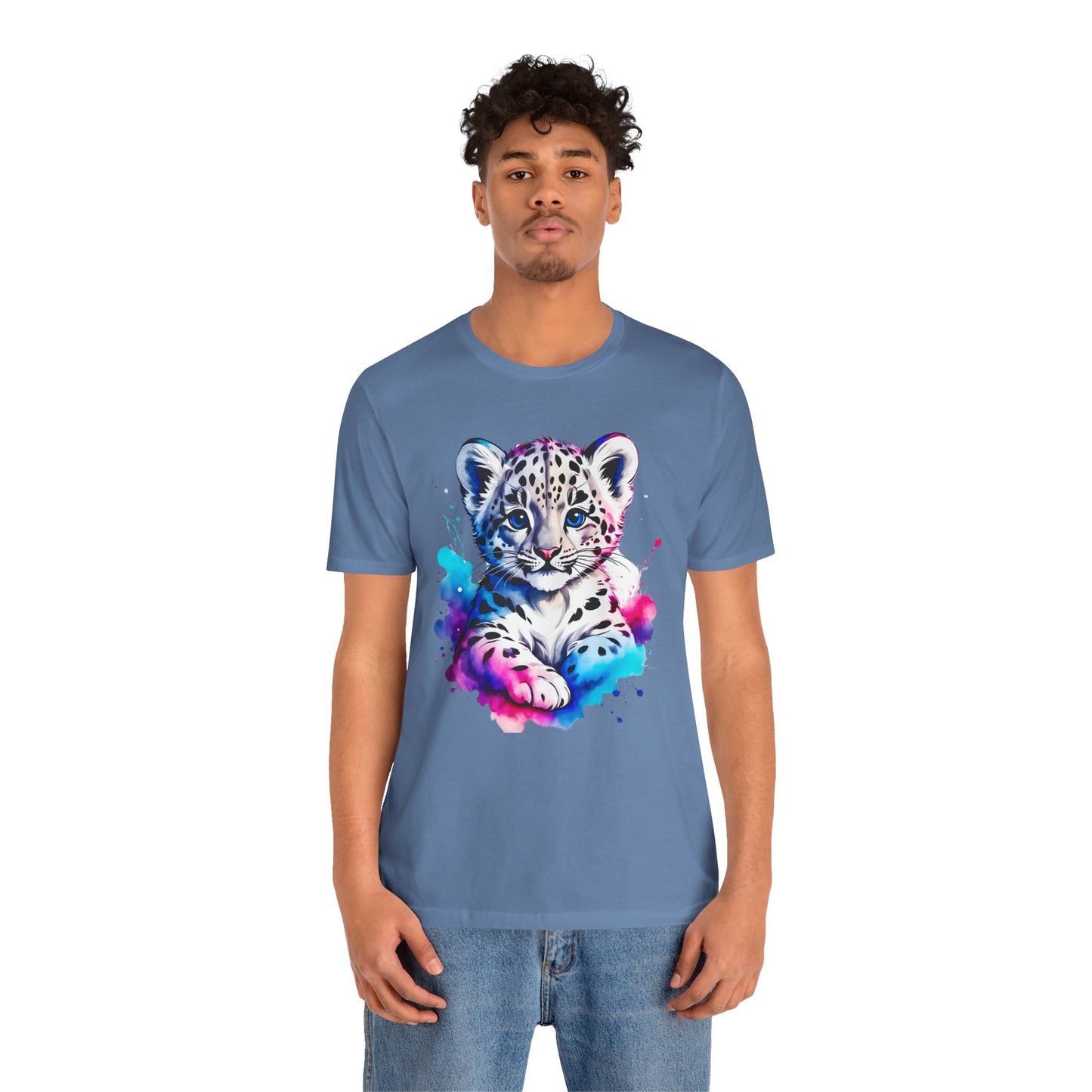 Baby Leopard Shirt, Cute Leopard Tee Shirt, Animal T-Shirt, Gepard Top, Animal Tees, Art Design T-Shirt, Graphic Tee